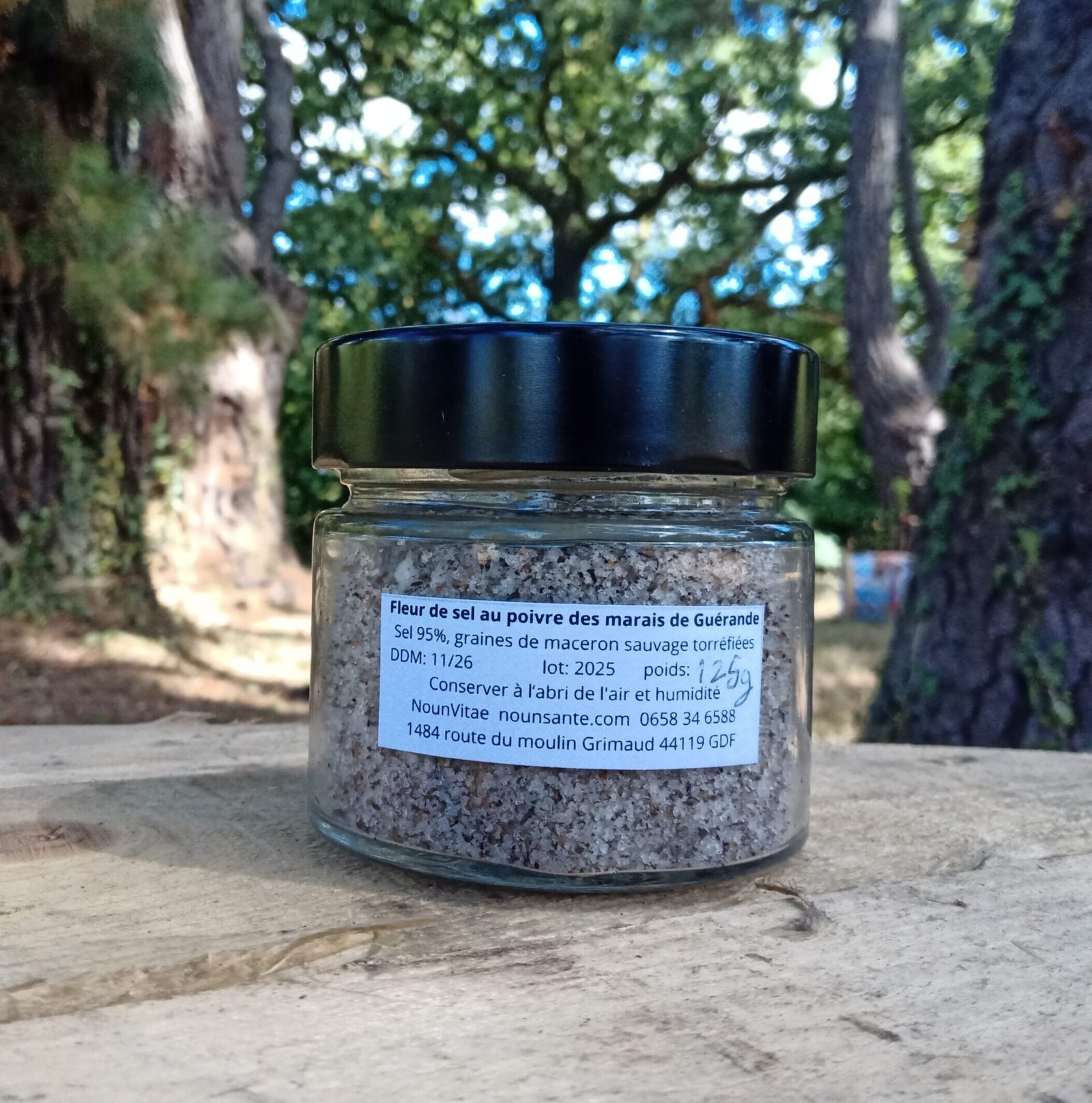 Fleur de sel au poivre-Noun de Guérande-125 g