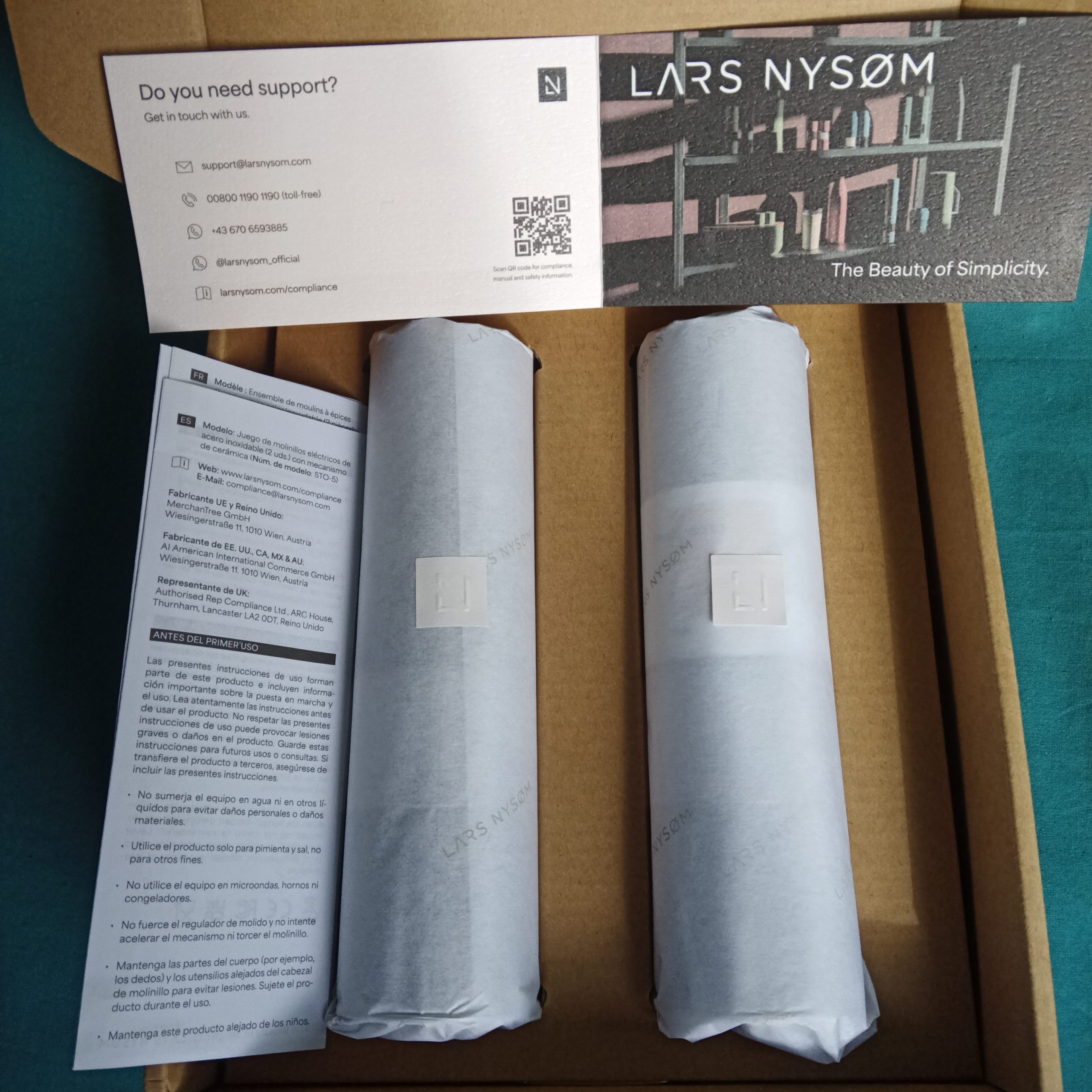 Paire de moulins à épices et sels rechargeables USB avec lumière led – Image 2